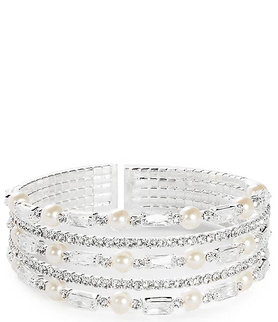 Cezanne Floating Rows Cuff Bracelet