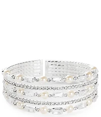 Cezanne Floating Rows Cuff Bracelet