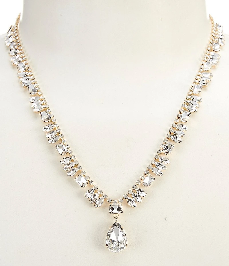 Cezanne Fringe Teardrop Statement Necklace