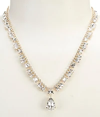 Cezanne Fringe Teardrop Statement Necklace