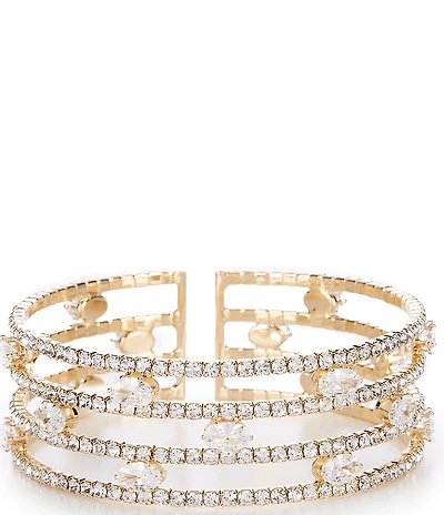 Cezanne Lattice Rows Cuff Bracelet