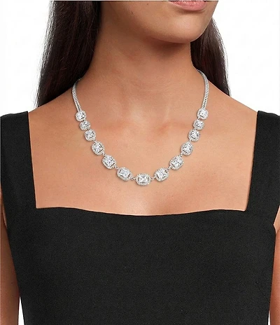 Cezanne Mix Stone Halo Collar Necklace