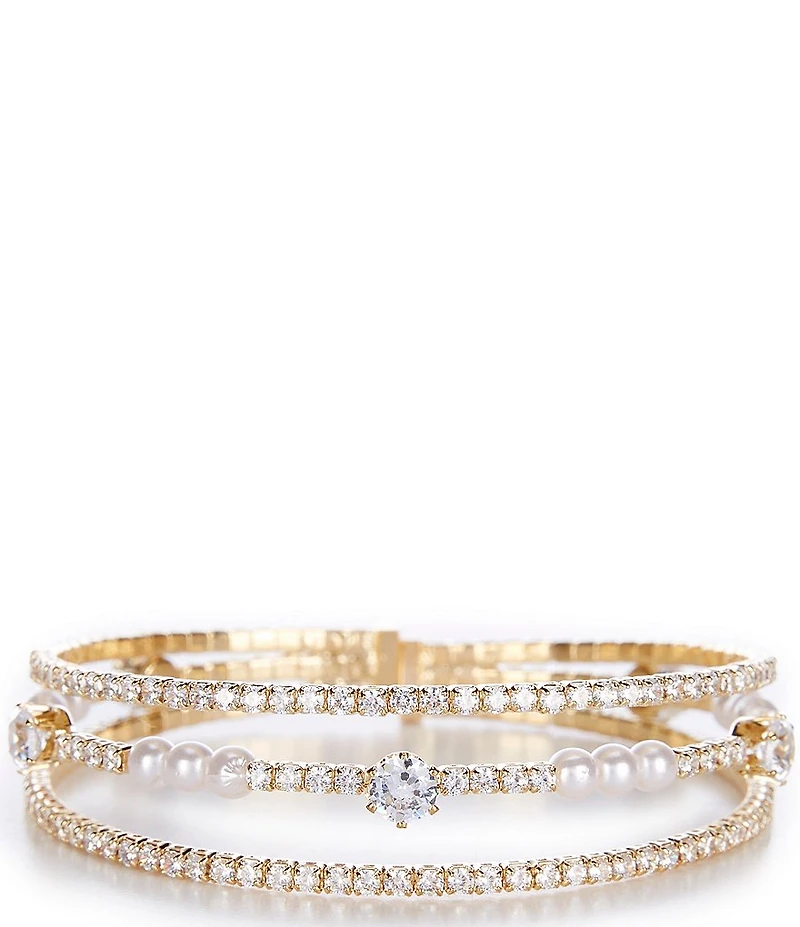 Cezanne Multi Row Crystal Coil Bracelet