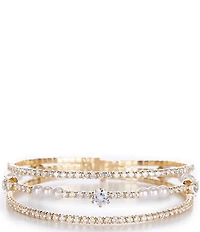 Cezanne Multi Row Crystal Coil Bracelet