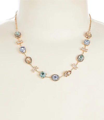 Cezanne Multi-Stone Frontal Short Strand Collar Necklace
