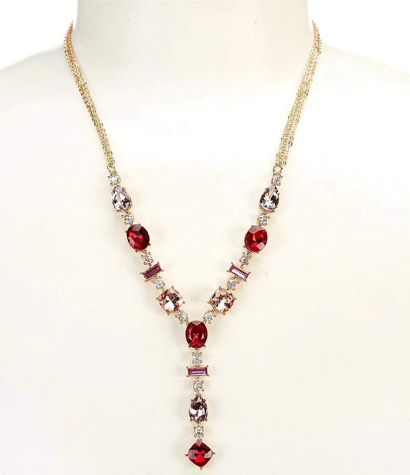 Cezanne Siam Multi-Stone Y Necklace