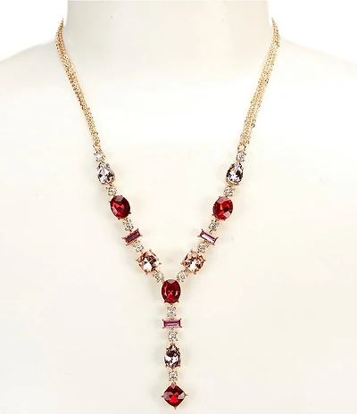 Cezanne Siam Multi-Stone Y Necklace