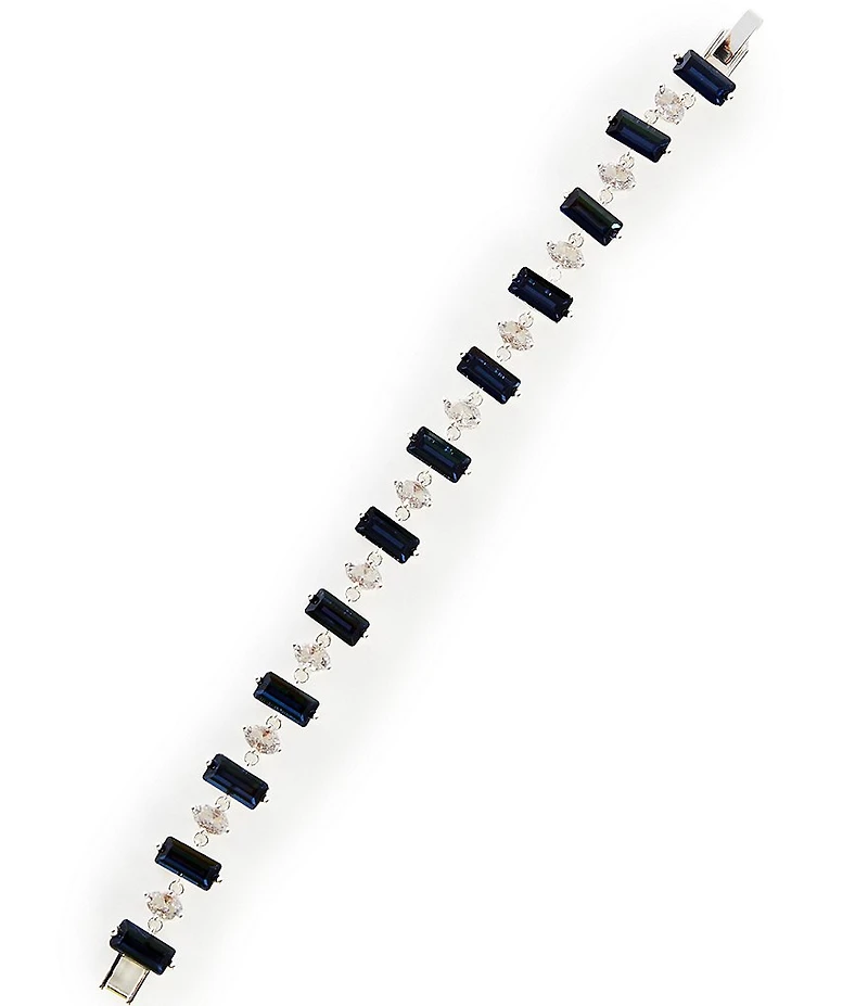 Cezanne Oval & Montana Rectangle Stone Line Bracelet