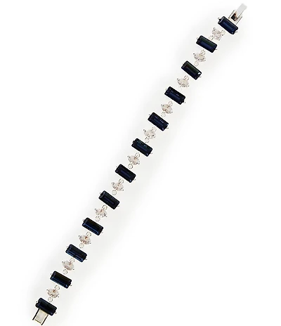 Cezanne Oval & Montana Rectangle Stone Line Bracelet