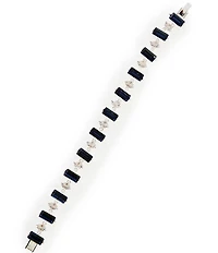 Cezanne Oval & Montana Rectangle Stone Line Bracelet