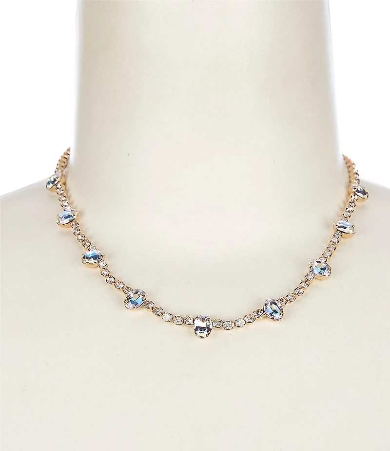 Cezanne Oval Accents Rhinestone Collar Necklace