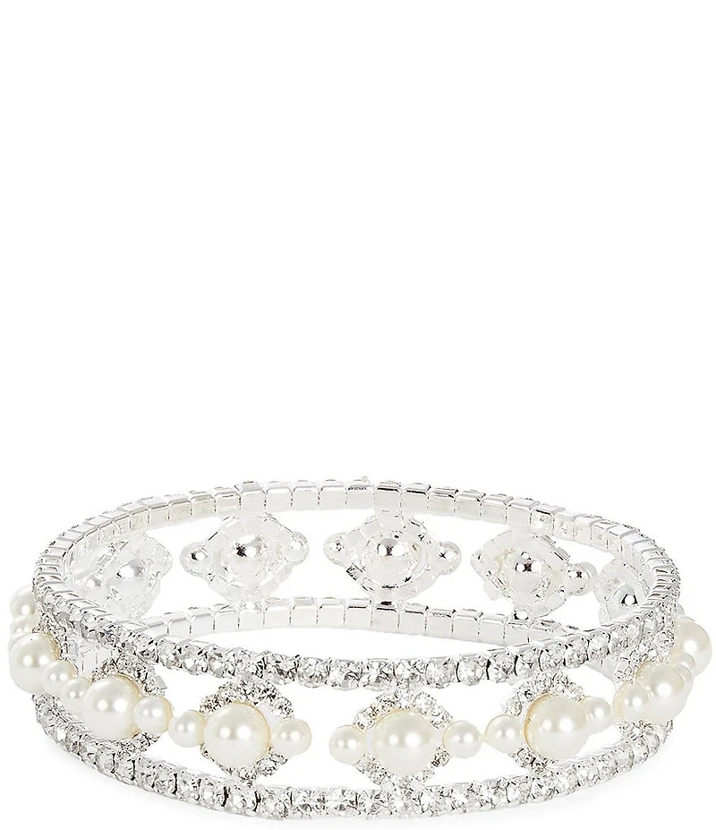 Cezanne Pearl Halos Stretch Bracelet