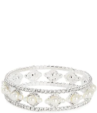 Cezanne Pearl Halos Stretch Bracelet