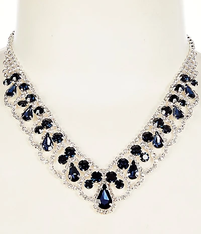Cezanne Princess Rhinestone Statement Collar Necklace