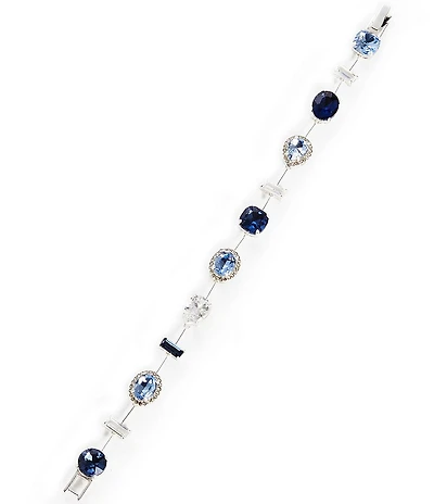 Cezanne Rhinestone Multi Stone Delicate Line Bracelet