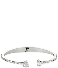 Cezanne Teardrop & Navette Stone Delicate Pave Hinge Bracelet