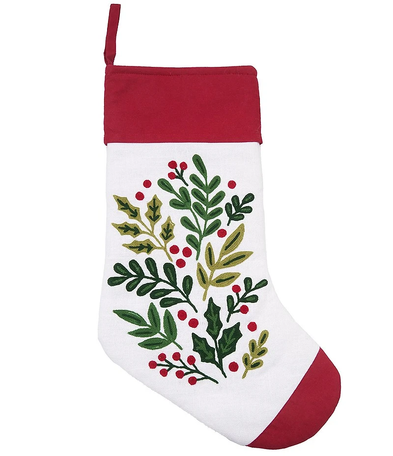 C&F Home Holiday Collection Botanical Christmas Stocking