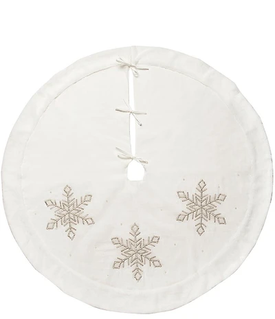C&F Home Champagne Snowflake Tree Skirt