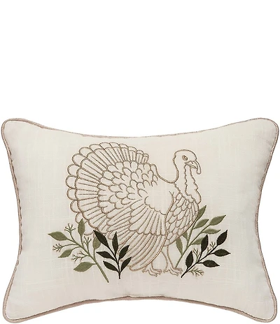 C&F Home Fall Harvest Collection Botanical Turkey Throw Pillow
