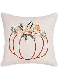 C&F Home Festive Fall Collection Autumn Botanical Pumpkin Throw Pillow