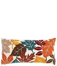 C&F Home Festive Fall Collection Fall Leaves Chain Stitch Throw Pillow