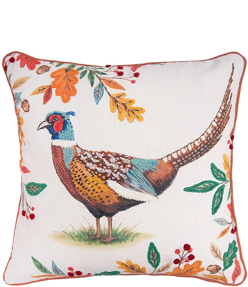 C&F Home Festive Fall Collection Harvest Pheasant Throw Pillow