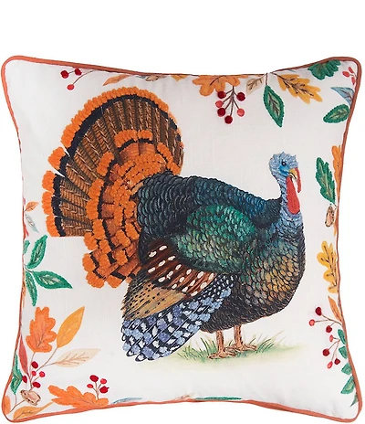 C&F Home Festive Fall Collection Harvest Turkey Throw Pillow