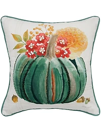 C&F Home Festive Fall Collection Teal Pumpkin Harvest Throw Pillow