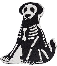 C&F Home Halloween Collection Dog Skeleton Shaped Hooked Pillow