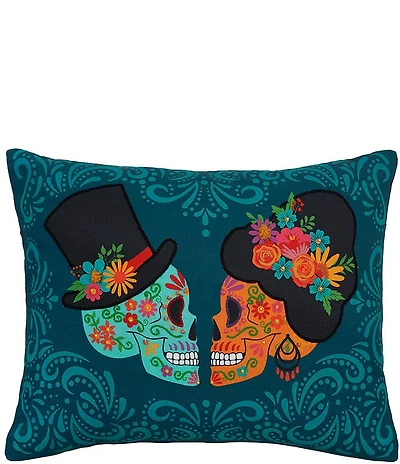 C&F Home Halloween Collection Sugar Skull Couple Throw Pillow