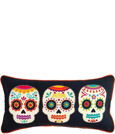 C&F Home Halloween Collection Sugar Skull Trio Pillow