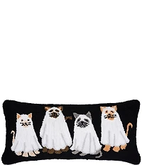 C&F Home Halloween Ghost Cats Hooked Pillow