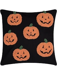 C&F Home Halloween Pumpkin Party Hooked Pillow