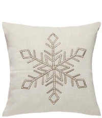 C&F Home Holiday Collection Champagne Snowflake Throw Pillow