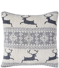 C&F Home Holiday Collection Deer Knitted Christmas Throw Pillow