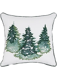 C&F Home Holiday Collection Evergreen Trees Decorative Throw Pillow