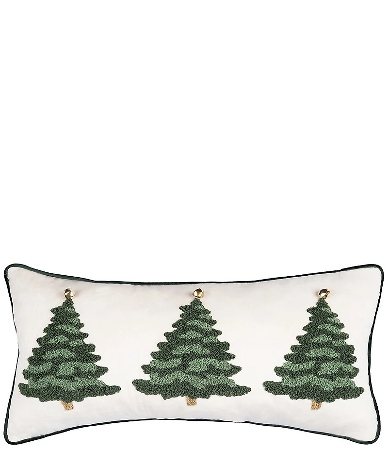 C&F Home Holiday Collection Flocked Trees Throw Pillow