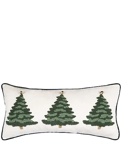 C&F Home Holiday Collection Flocked Trees Throw Pillow