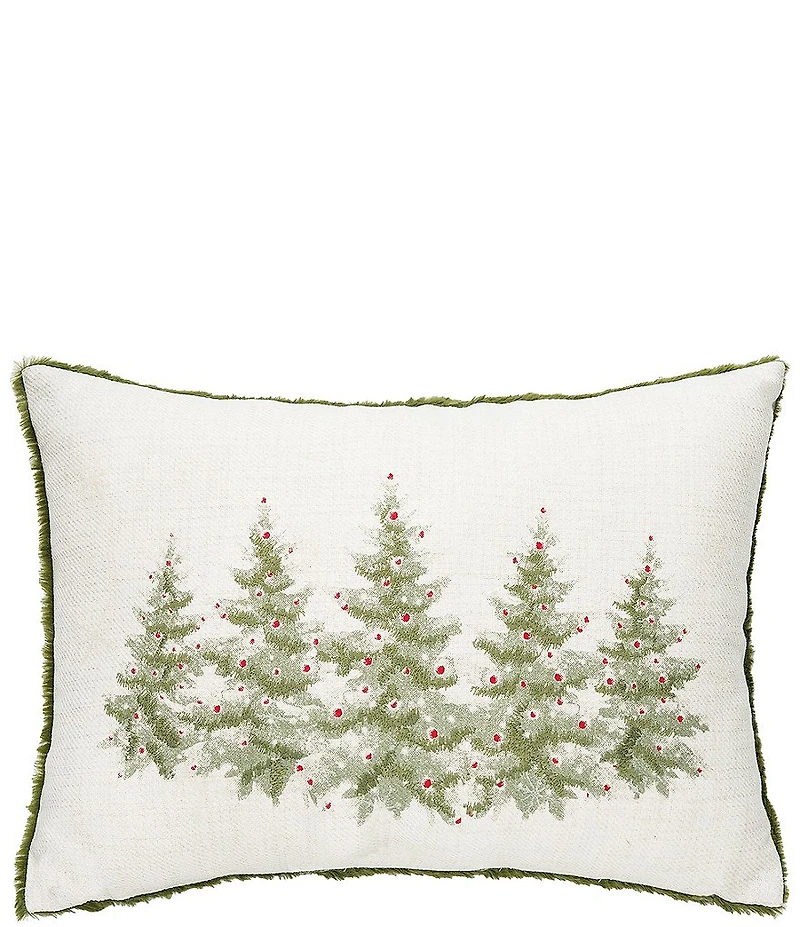 C&F Home Holiday Collection Winter Trees Embellished Throw Pillow