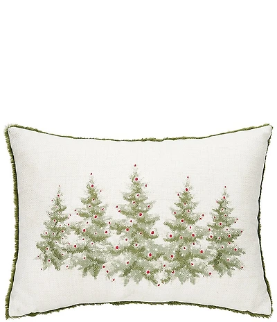 C&F Home Holiday Collection Winter Trees Embellished Throw Pillow