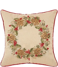 C&F Home Merry Wreath Pillow