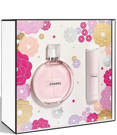CHANEL CHANCE EAU TENDRE 3.4 OZ. EAU DE TOILETTE WITH TWIST AND SPRAY GIFT SET