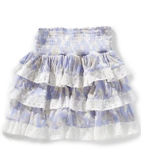 Chelsea & Violet Big Girls Daisy Ruffle Lace Skirt