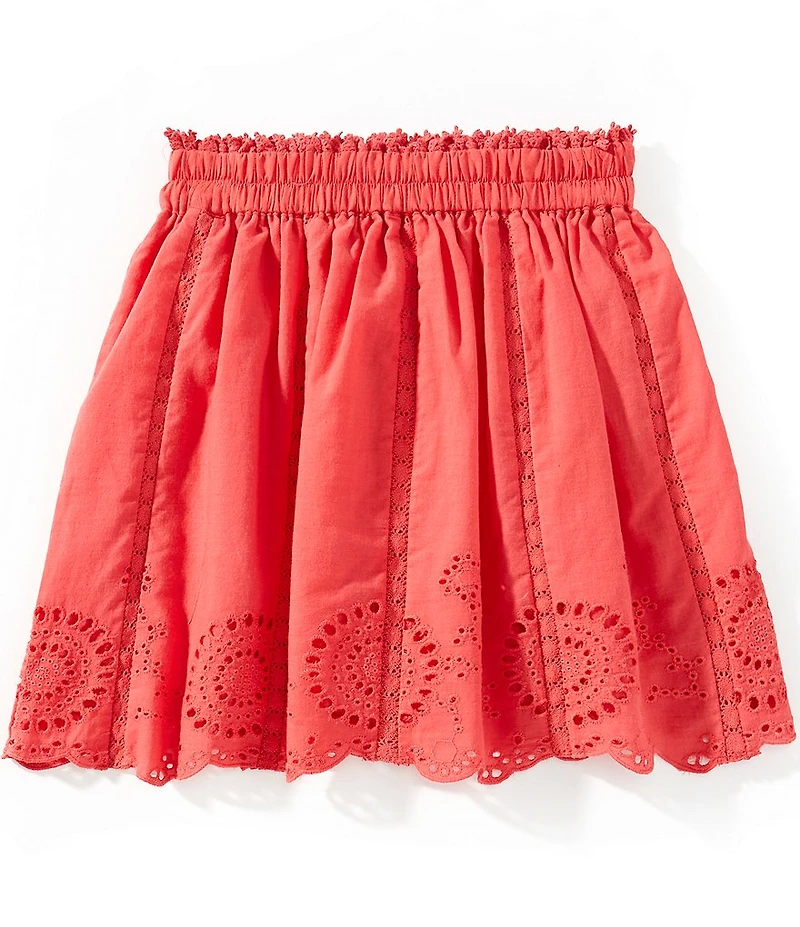 Chelsea & Violet Big Girls Eyelet Scallop Hem Skirt