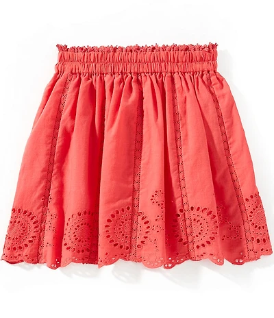 Chelsea & Violet Big Girls Eyelet Scallop Hem Skirt