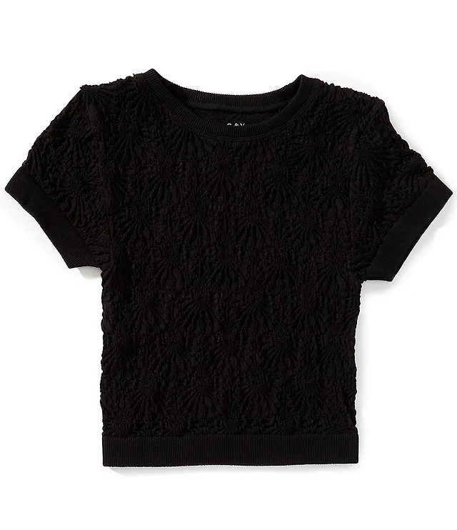 Chelsea & Violet Big Girls Floral Seamless T-Shirt