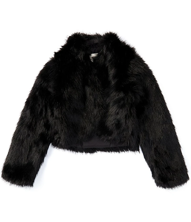 Chelsea & Violet Big Girls Long Sleeve Faux Fur Jacket