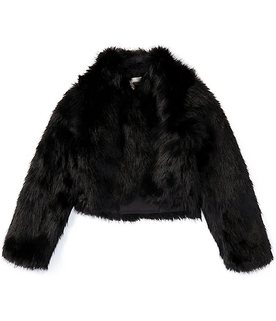 Chelsea & Violet Big Girls Long Sleeve Faux Fur Jacket