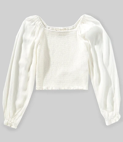 Chelsea & Violet Big Girls Long Sleeve Smocked Top