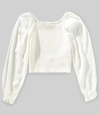 Chelsea & Violet Big Girls Long Sleeve Smocked Top